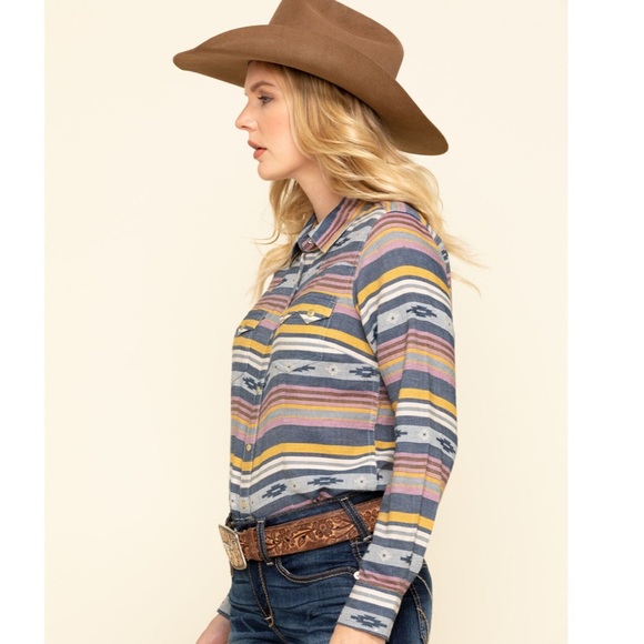 ARIAT WOMEN'S R.E.A.L. SUNSET BEAUTY L/SLEEVE WESTERN SHIRT SZ 3X RODEO COWGIRL - Picture 6 of 13